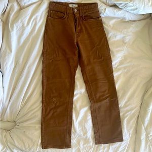 Buck mason ridge twill jeans/pants, color tobacco, size 25